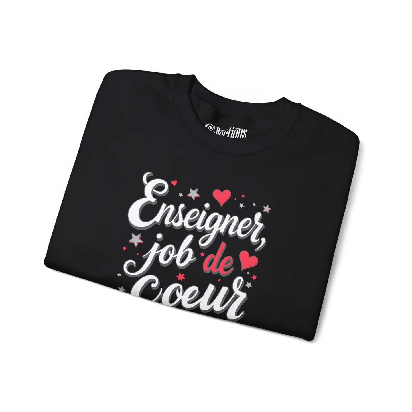 Vie d’Prof - Sweat-shirt - Sweat-shirt - Enseigner job de Coeur - Noir