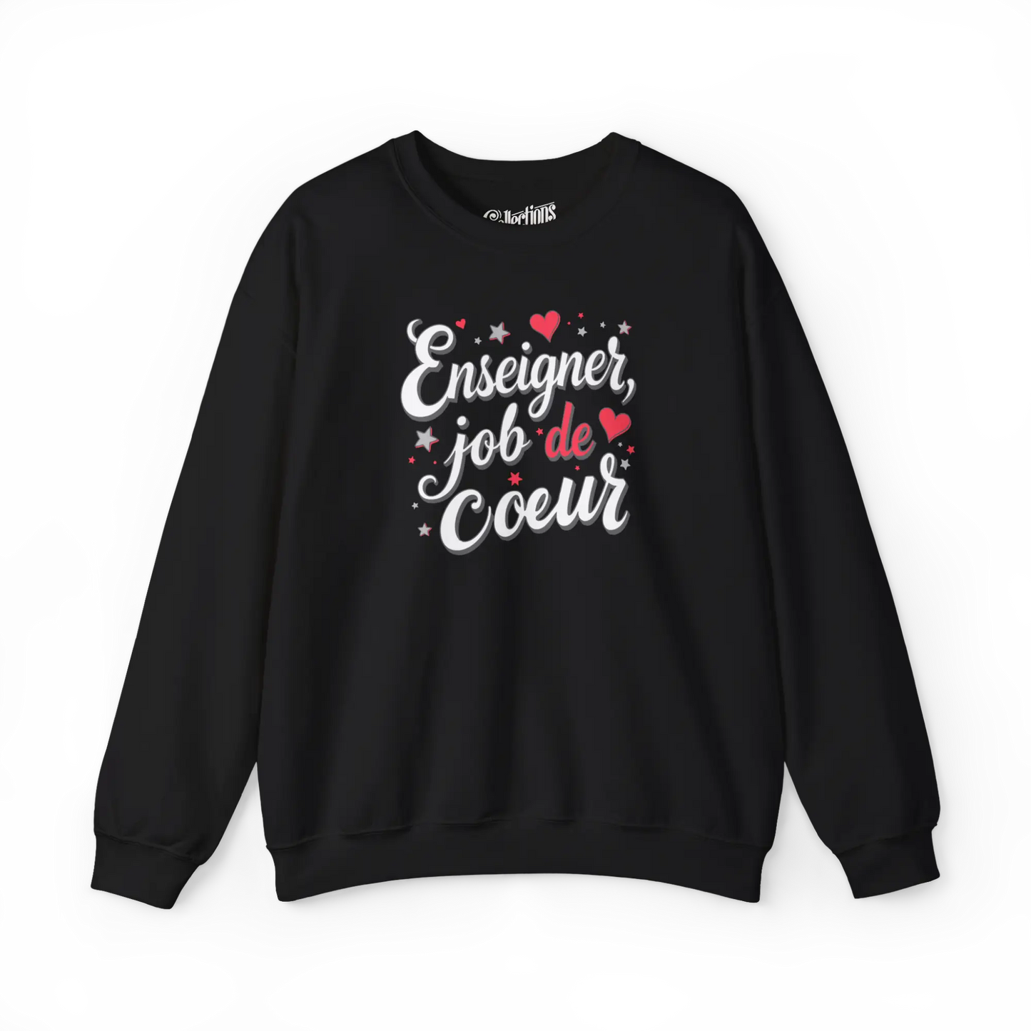 Vie d’Prof - Sweat-shirt - Sweat-shirt - Enseigner job de Coeur - Noir