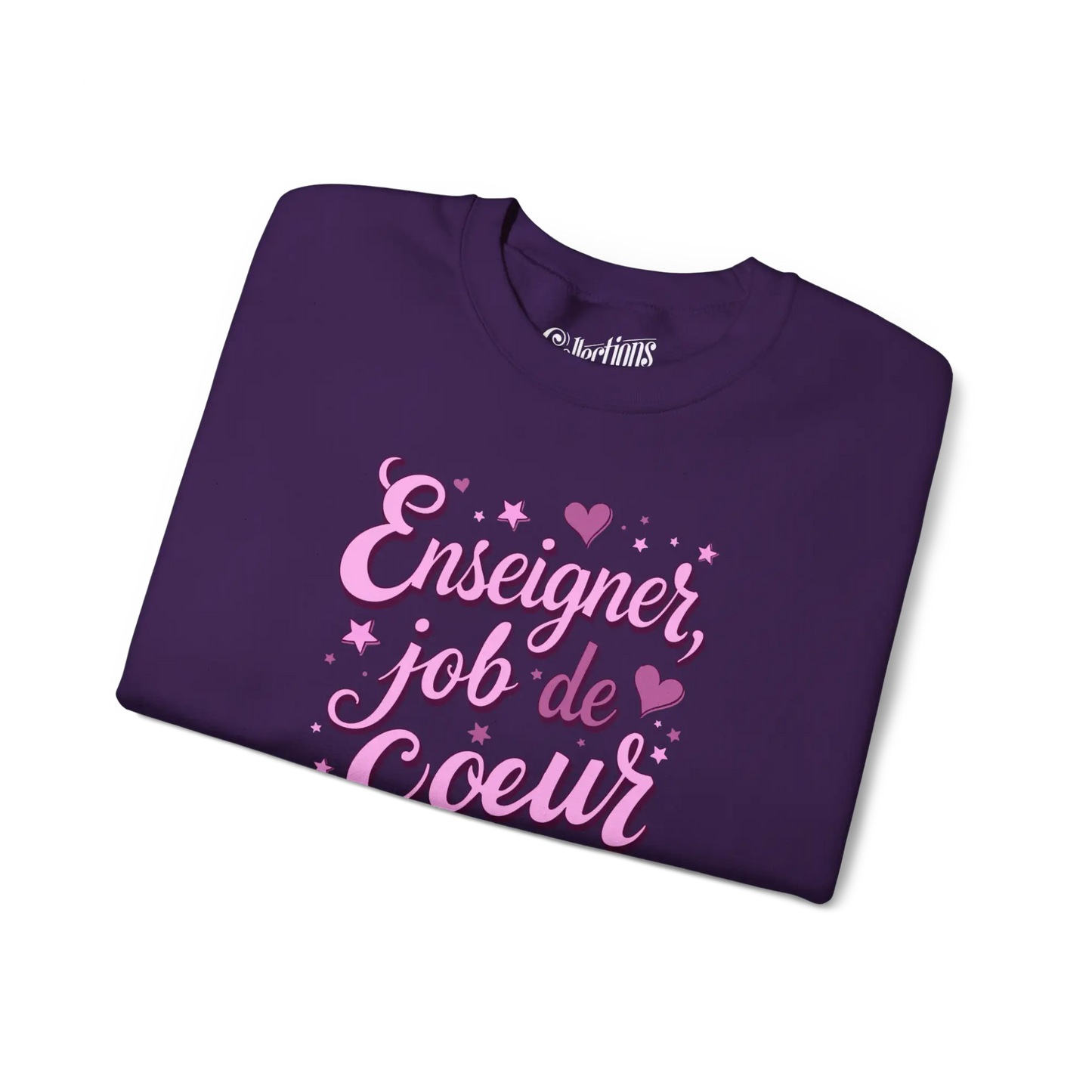 Vie d’Prof - Sweat-shirt - Sweat-shirt - Enseigner job de Coeur - Noir