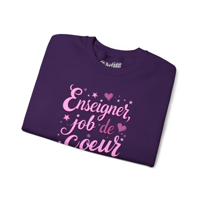 Vie d’Prof - Sweat-shirt - Sweat-shirt - Enseigner job de Coeur - Noir
