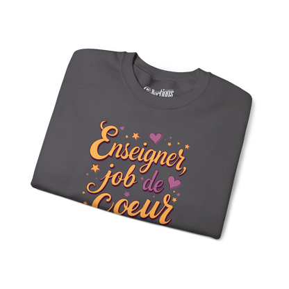 Vie d’Prof - Sweat-shirt - Sweat-shirt - Enseigner job de Coeur - Noir