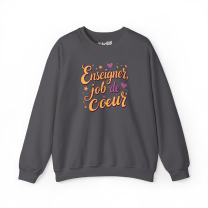 Vie d’Prof - Sweat-shirt - Sweat-shirt - Enseigner job de Coeur - Noir