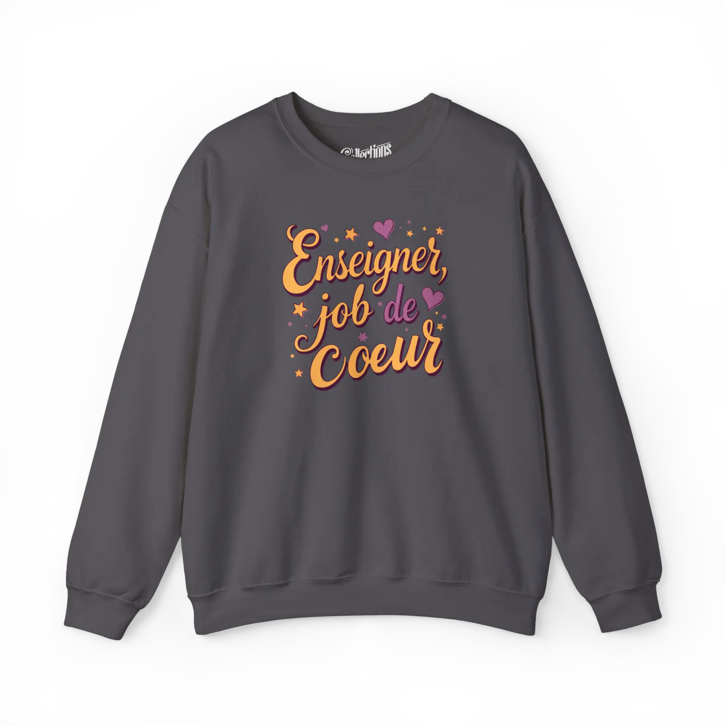 Vie d’Prof - Sweat-shirt - Sweat-shirt - Enseigner job de Coeur - Noir - Charbon / S / M