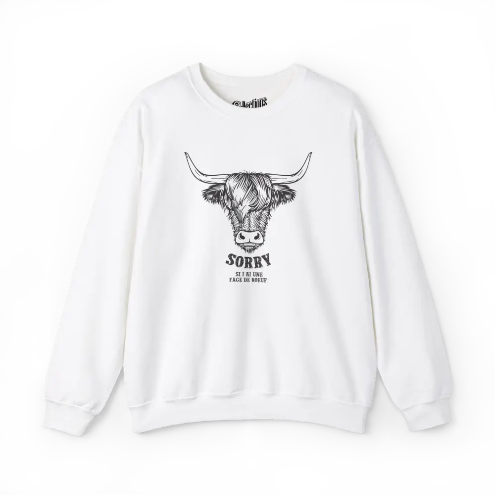 Les Poilus - Sweat-shirt - Sweat-shirt – Face de bœuf - Blanc / S / M