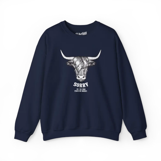 Les Poilus - Sweat-shirt - Sweat-shirt – Face de bœuf - Marine / S / M
