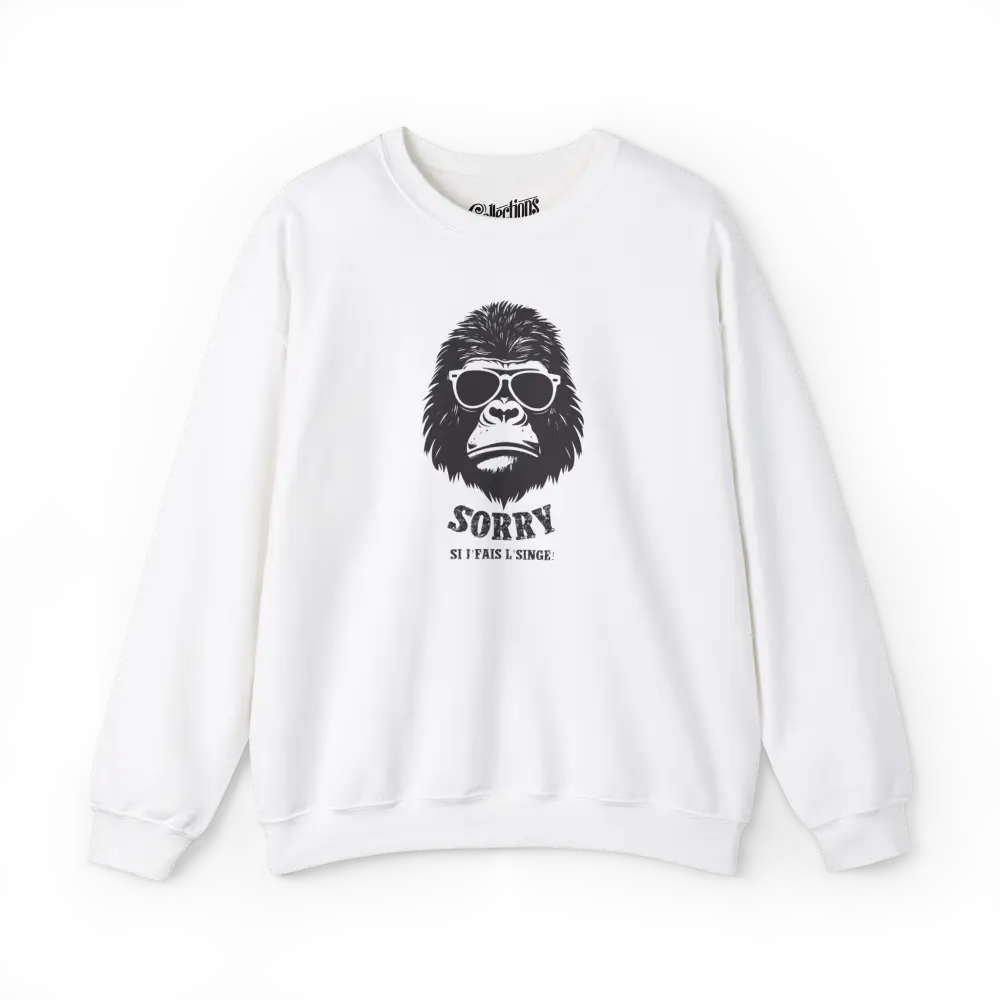 Les Poilus - Sweat-shirt - Sweat-shirt – Faire le singe - Blanc / S / M