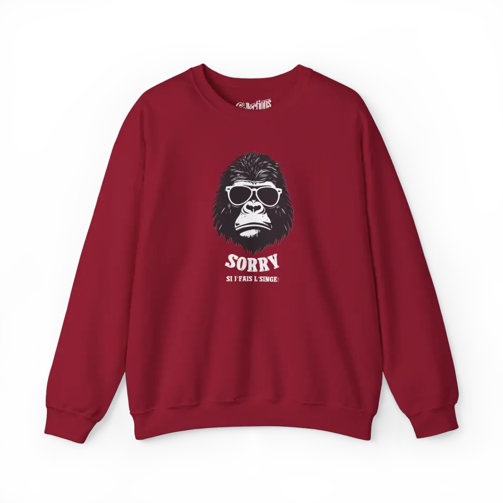 Les Poilus - Sweat-shirt - Sweat-shirt – Faire le singe - Cardinal / S / M