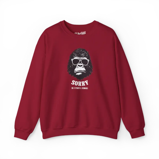 Les Poilus - Sweat-shirt - Sweat-shirt – Faire le singe - Cardinal / S / M