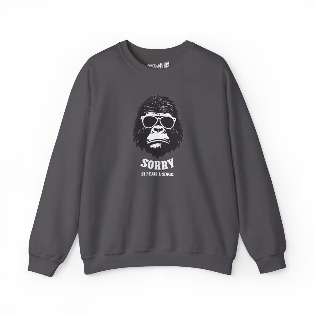 Les Poilus - Sweat-shirt - Sweat-shirt – Faire le singe - Charbon / S / M