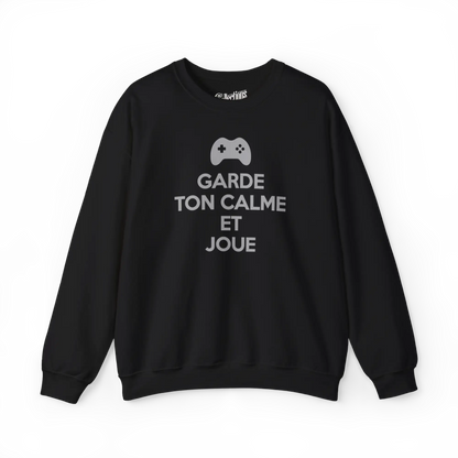 Gameur - Sweat-shirt - Sweat-shirt - Garde ton calme et joue - Noir / S / M