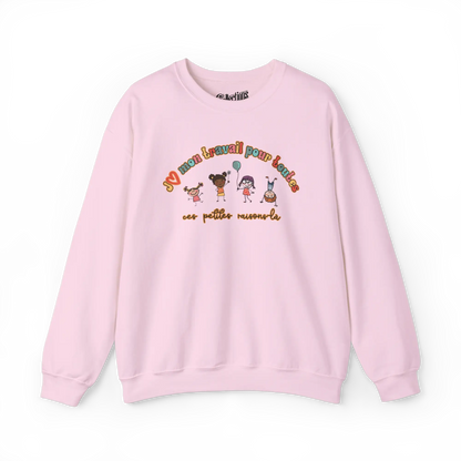 Vie d’Prof - Sweat-shirt - J’aime mon travail pour toutes ces petites raisons - Rose / S / M