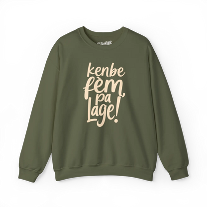 Créolofolie - Sweat-shirt - Sweat-shirt - Kenbe Fèm Pa Lage! - Militaire / S / M