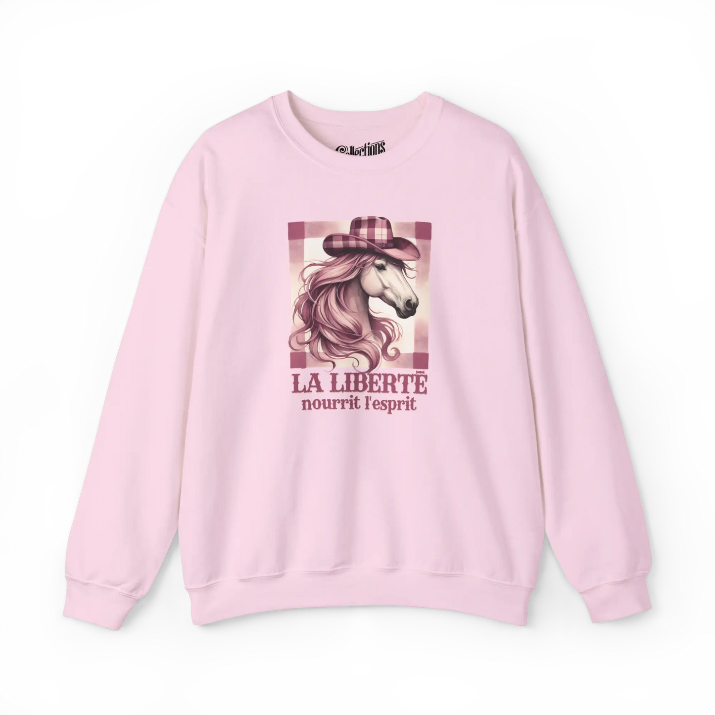 Rodéo Moderne - Sweat-shirt - Sweat-shirt – La liberté nourrit l’esprit - Rose clair / S / M