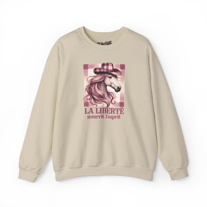 Rodéo Moderne - Sweat-shirt - Sweat-shirt – La liberté nourrit l’esprit - Sable / S / M
