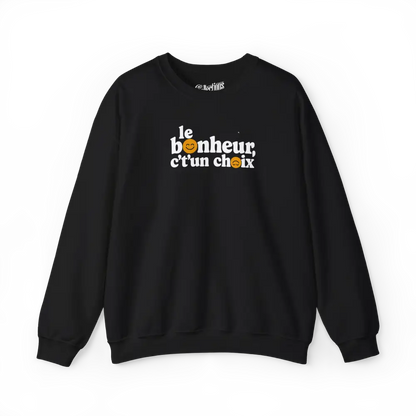 Mot Pour Mot - Sweat-shirt - Sweat-shirt – Le Bonheur c’t’un choix - Noir / S / M