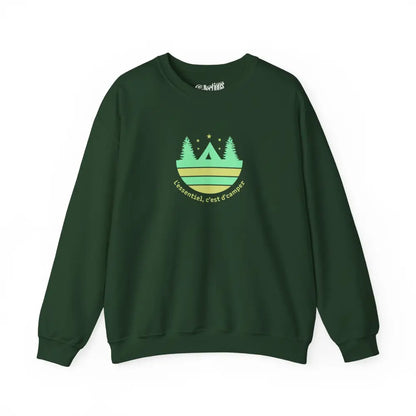 #camping - Sweat-shirt - Sweat-shirt - L’essentiel c’est de camper - Forêt / S / M