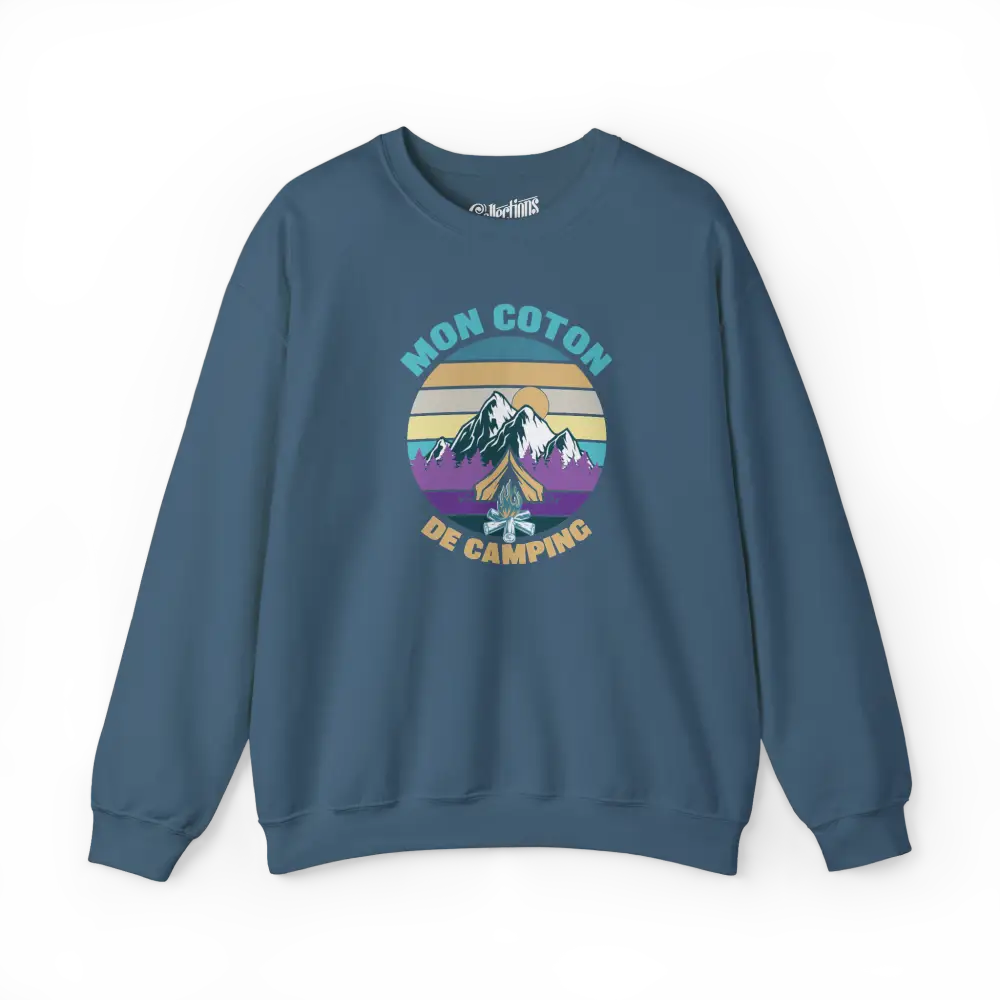 #camping - Sweat-shirt - Sweat-shirt - Mon coton de camping - Indigo / S / M