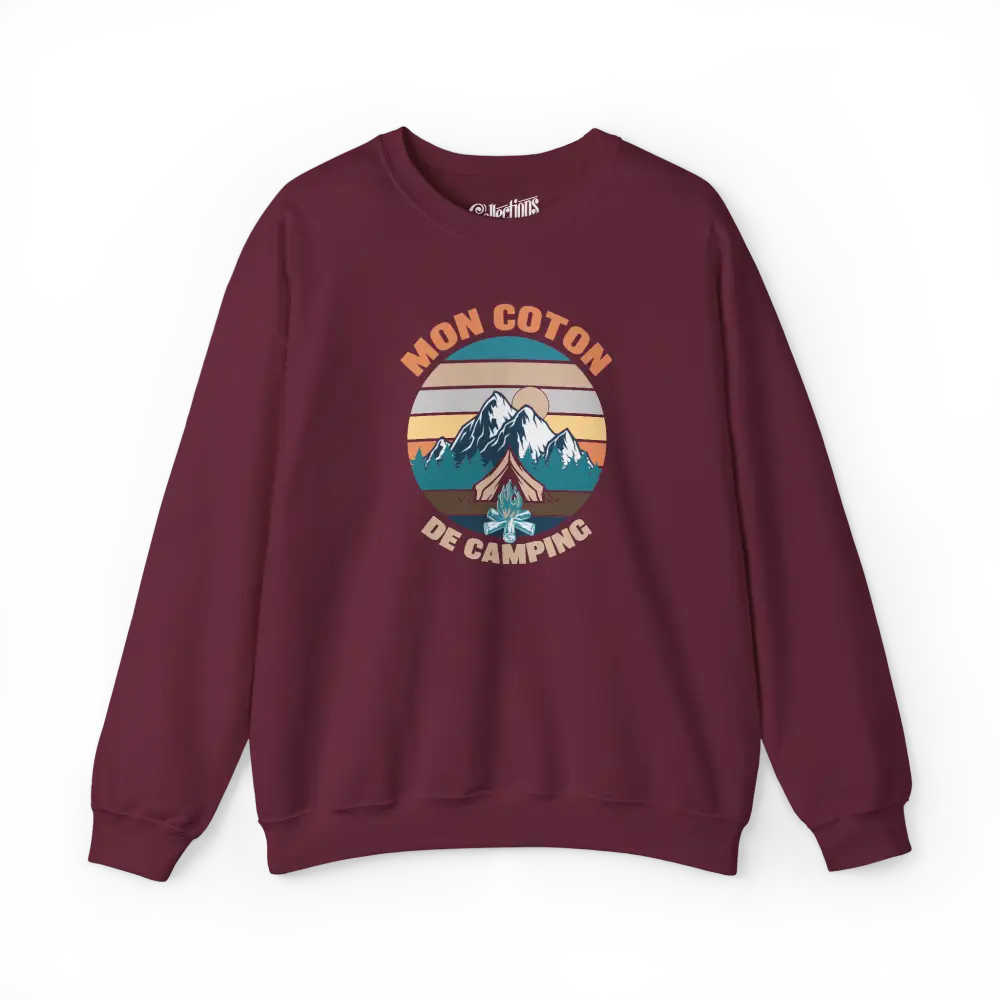 #camping - Sweat-shirt - Sweat-shirt - Mon coton de camping - Marron / S / M