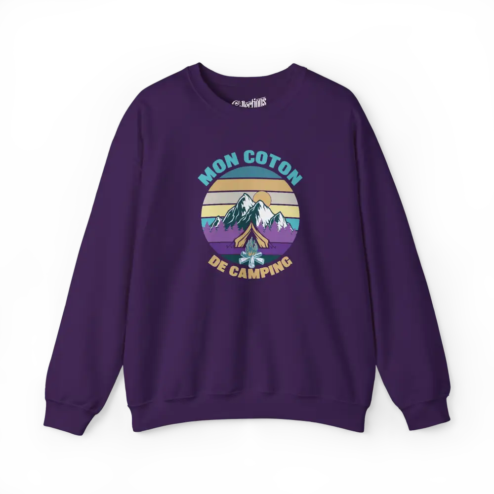 #camping - Sweat-shirt - Sweat-shirt - Mon coton de camping - Mauve / S / M