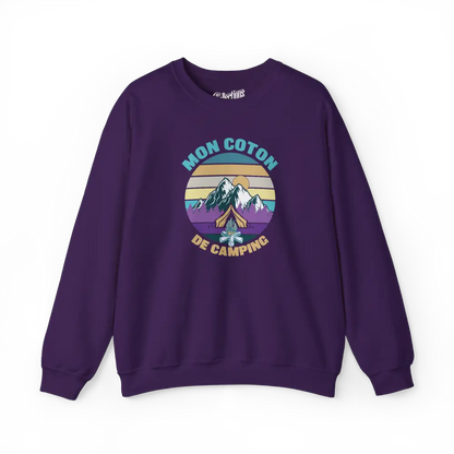 #camping - Sweat-shirt - Sweat-shirt - Mon coton de camping - Mauve / S / M