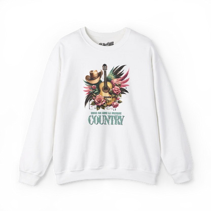 Rodéo Moderne - Sweat-shirt - Sweat-shirt - Nous on aime la musique Country - Blanc / S / M