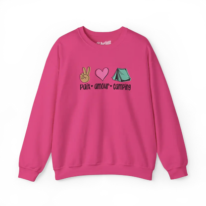 #camping - Sweat-shirt - Sweat-shirt - Paix amour camping - Fleur exotique / S / M