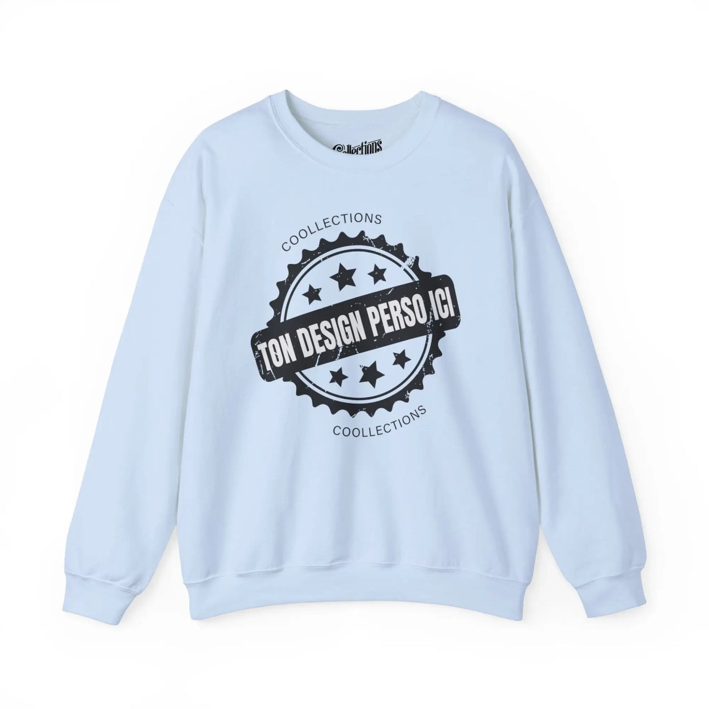 Personnaliser - Sweat-shirt - Sweat-shirt pâle - Personnalisé - Bleu clair / S / M