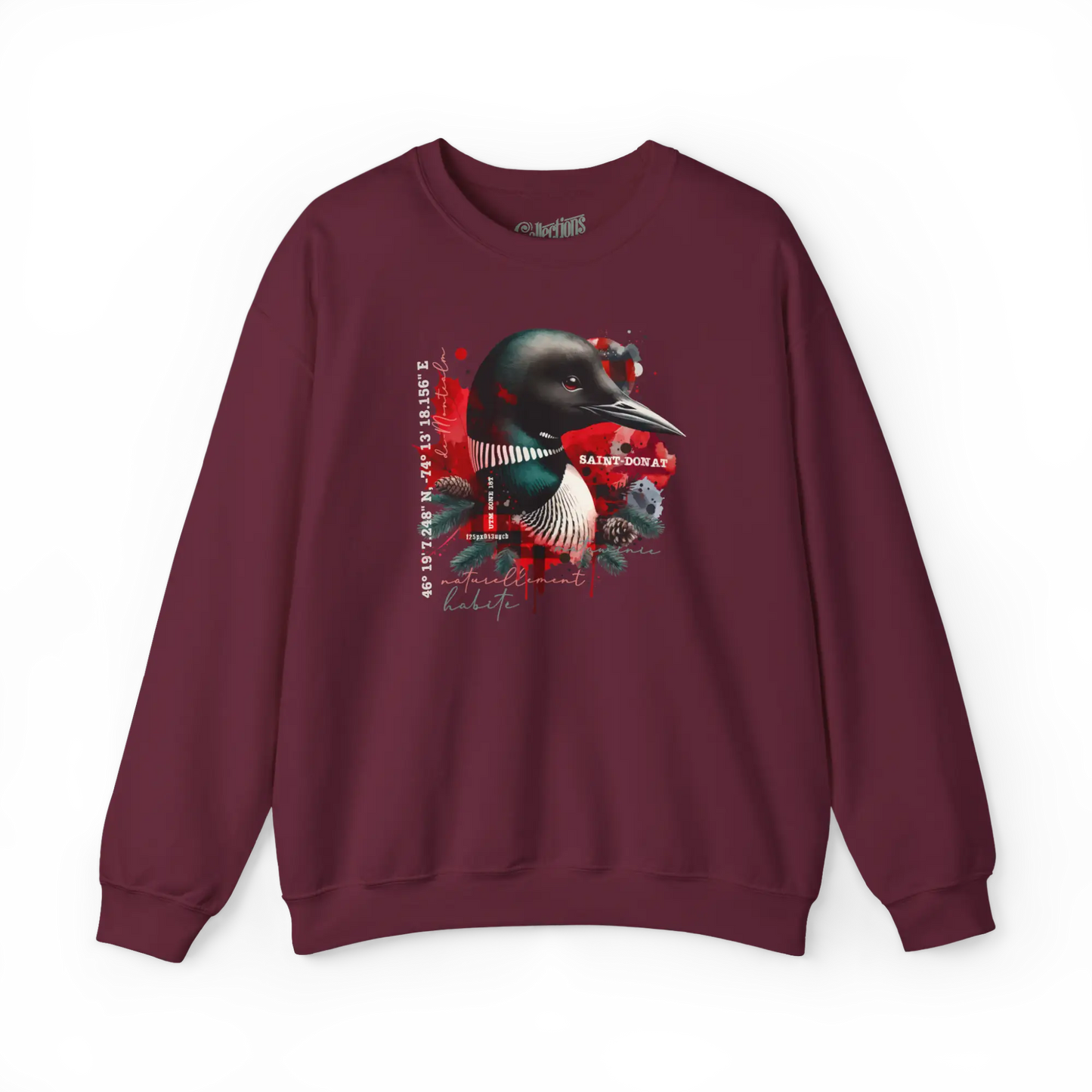 Local d’abord - Sweat-shirt - Sweat-shirt - Saint-Donat – L’esprit habite ici - Marron / S / M