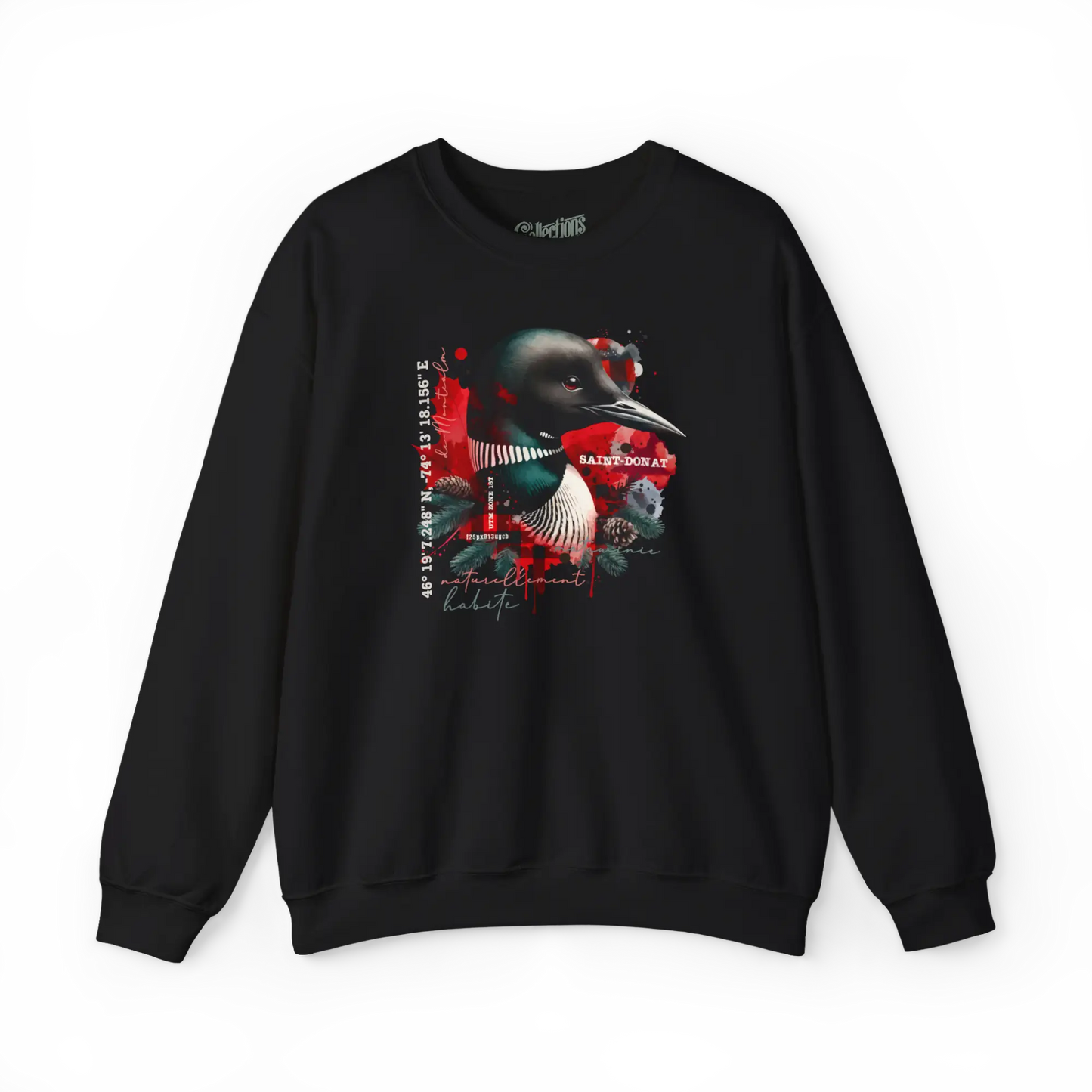 Local d’abord - Sweat-shirt - Sweat-shirt - Saint-Donat – L’esprit habite ici - Noir / S / M