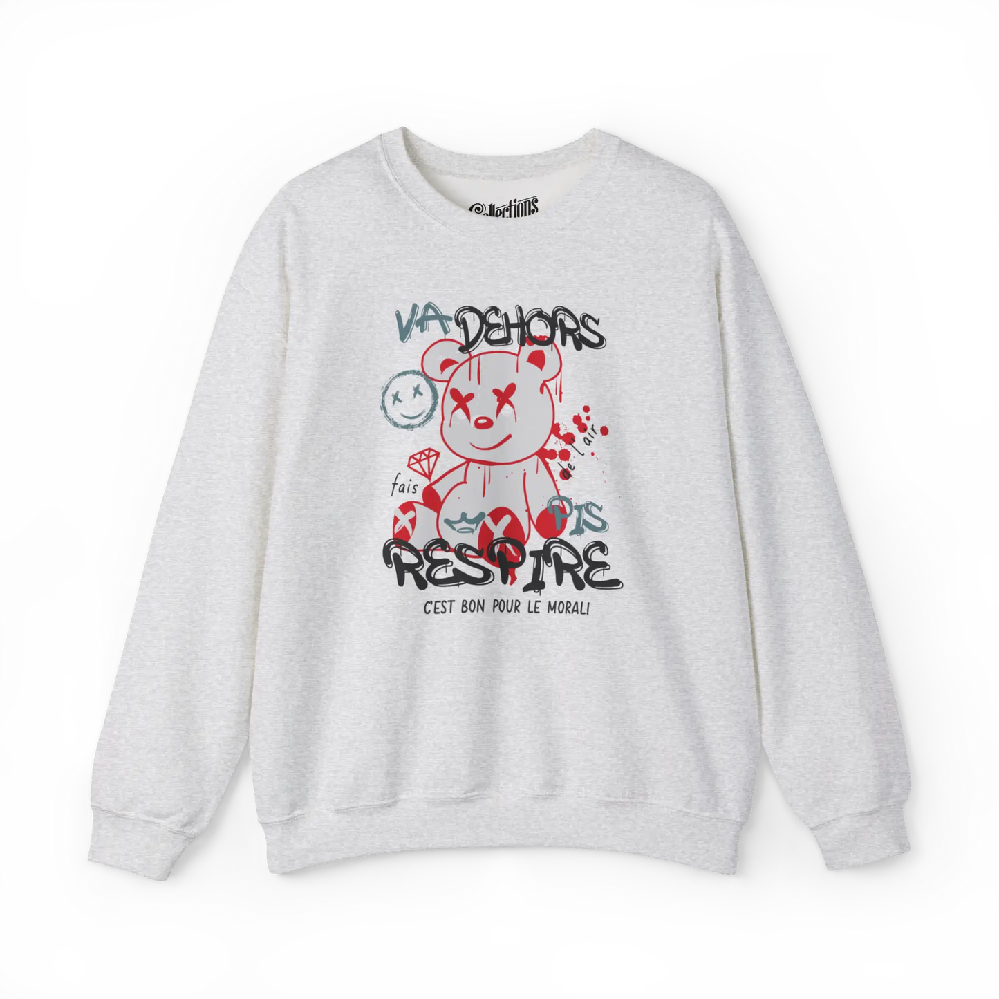 Vie d’Phoqué - Sweat-shirt - Sweat-shirt - Va Dehors pis Respire - Gris cendre / S / M