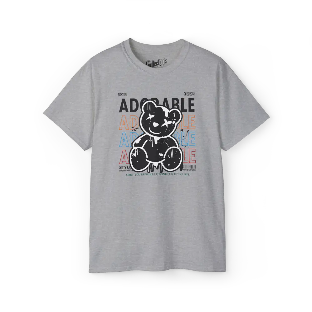 Mot pour Mot - T-Shirt - T-shirt - Adorable - Style unique - Gris Sport / S / M