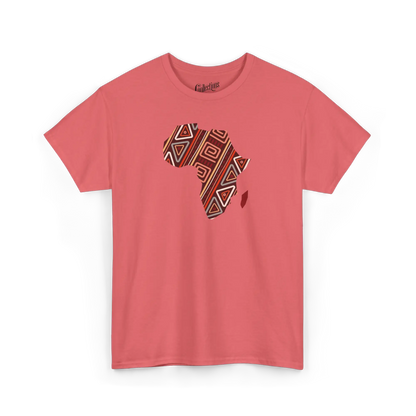 Globe-trotteurs - T-Shirt - T-shirt - Afrique en carte - Corail / S / M