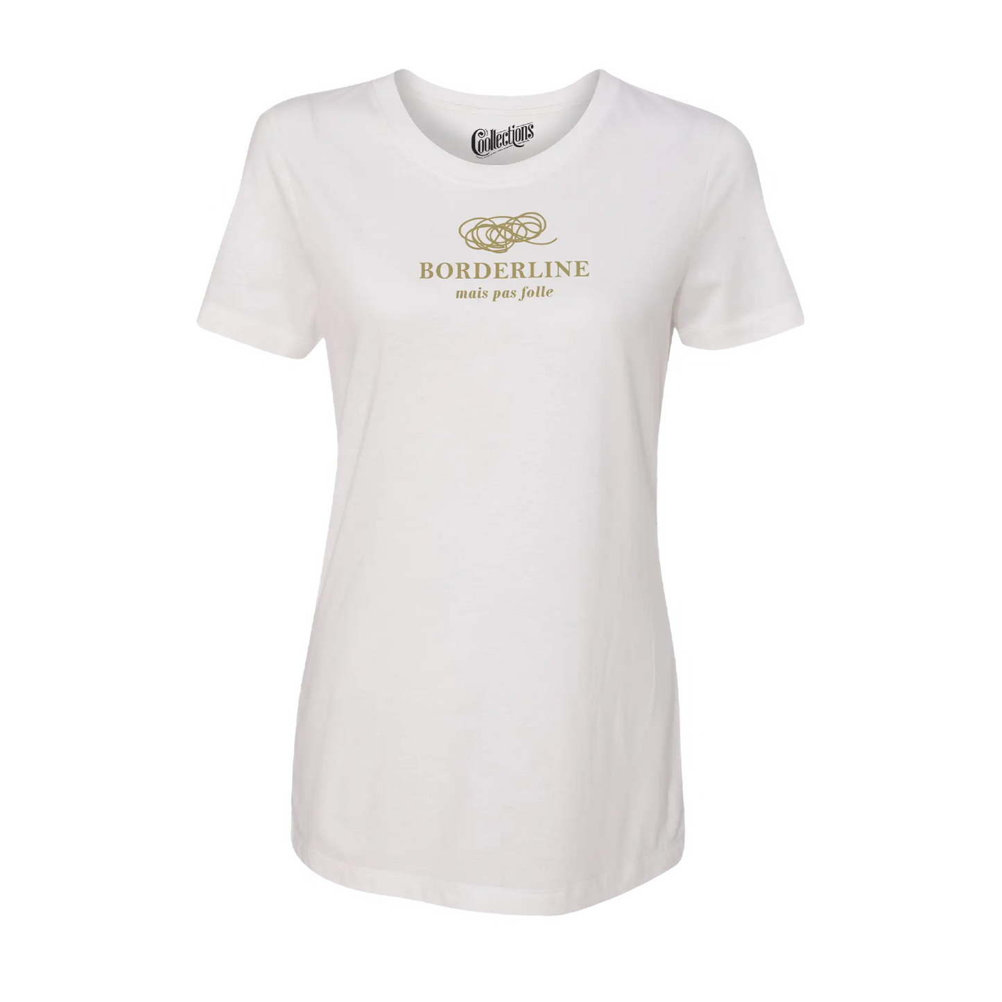 Vie d’Phoqué - T-Shirt ajusté - T-shirt ajusté - Borderline pas folle - Blanc / XS