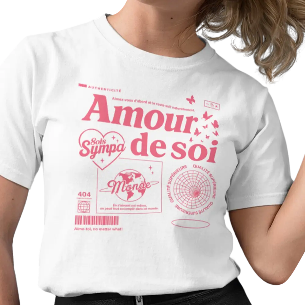 Mot pour Mot - T-Shirt - T-shirt - Amour de soi - Sois sympa avec toi-même