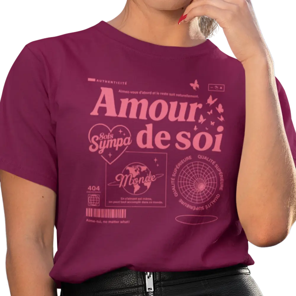 Mot pour Mot - T-Shirt - T-shirt - Amour de soi - Sois sympa avec toi-même