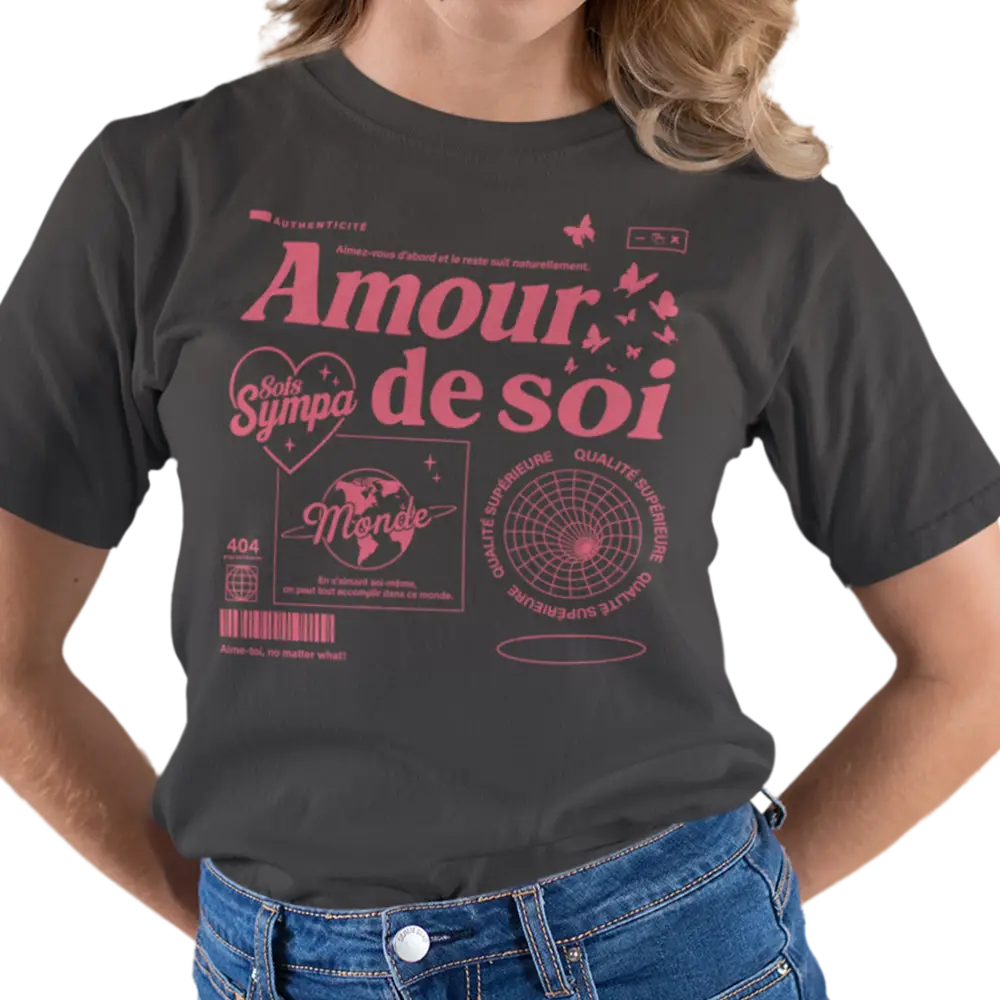 Mot pour Mot - T-Shirt - T-shirt - Amour de soi - Sois sympa avec toi-même