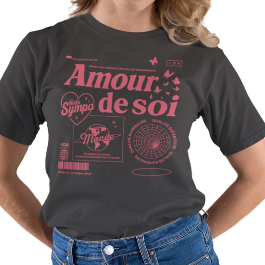 Mot pour Mot - T-Shirt - T-shirt - Amour de soi - Sois sympa avec toi-même