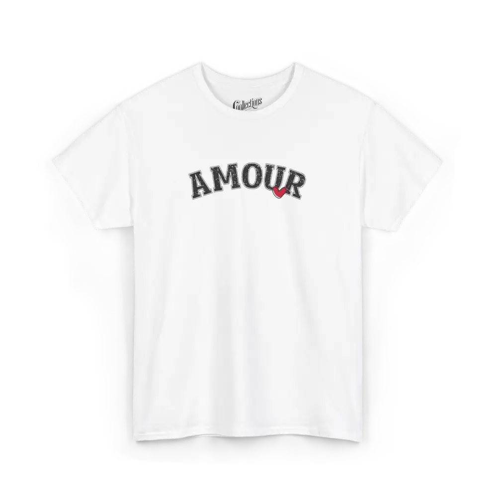 Saint-Valentin - T-Shirt - T-shirt - Amour simple - Blanc / S / M