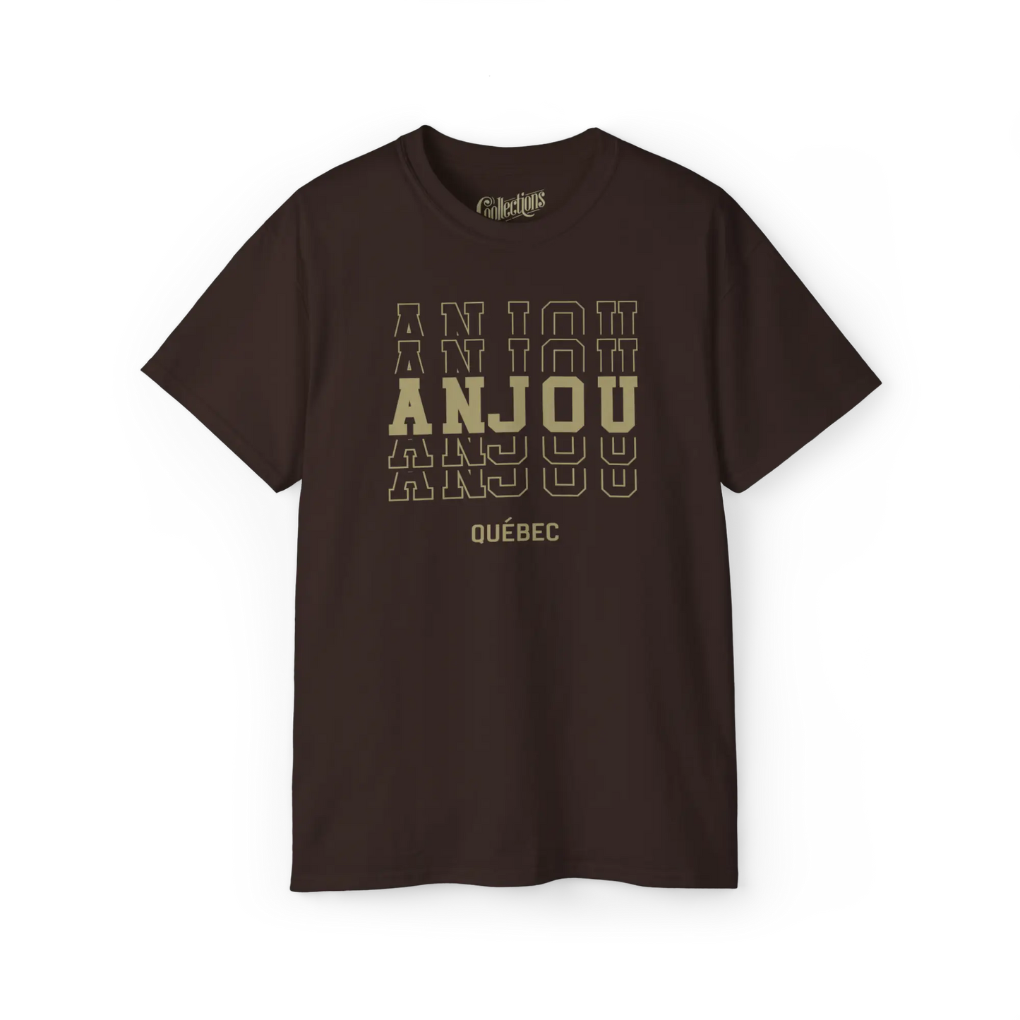 Local D’abord - T-Shirt - T-shirt - Anjou plus que classique - Chocolat / S / M