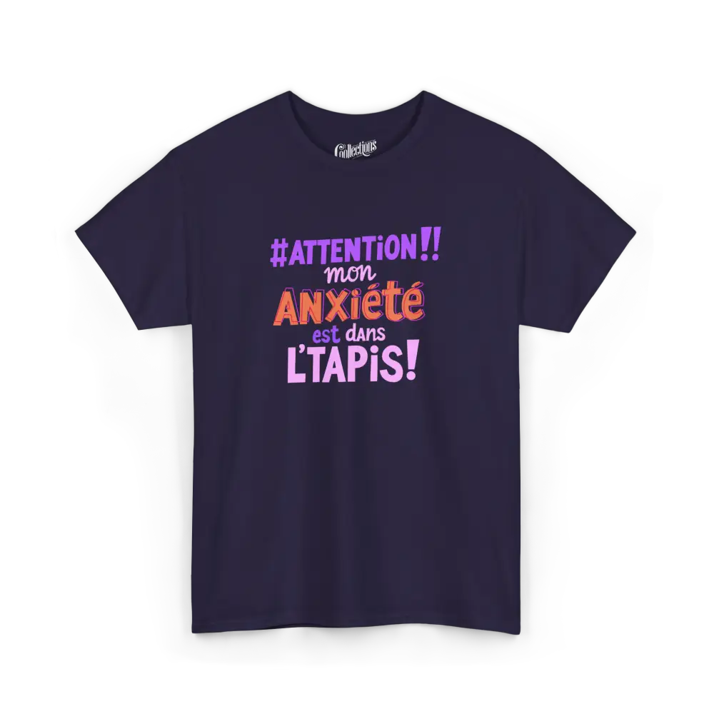 Vie d’Phoqué - T-Shirt - T-shirt - #Attention! Mon anxiété... - Mûre / S / M
