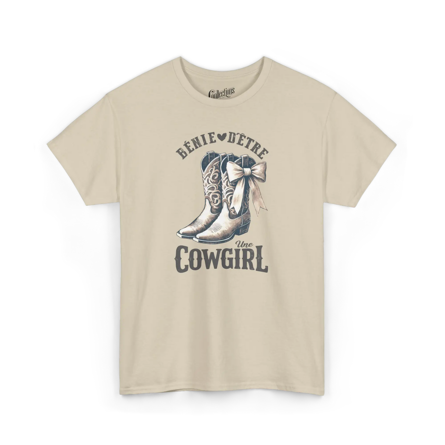 Rodéo Moderne - T-Shirt - T-shirt - Bénie d’être une Cowgirl - Sable / S / M