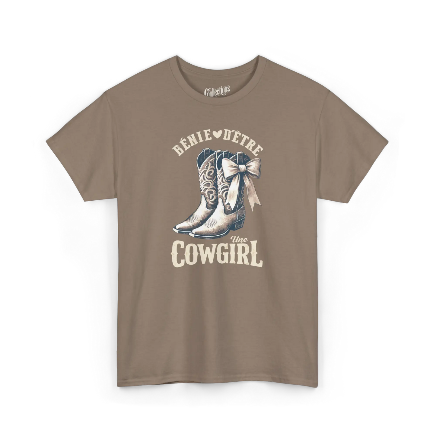 Rodéo Moderne - T-Shirt - T-shirt - Bénie d’être une Cowgirl - Savane / S / M