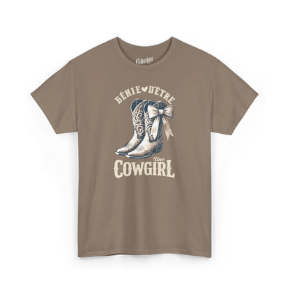 Rodéo Moderne - T-Shirt - T-shirt - Bénie d’être une Cowgirl - Savane / S / M