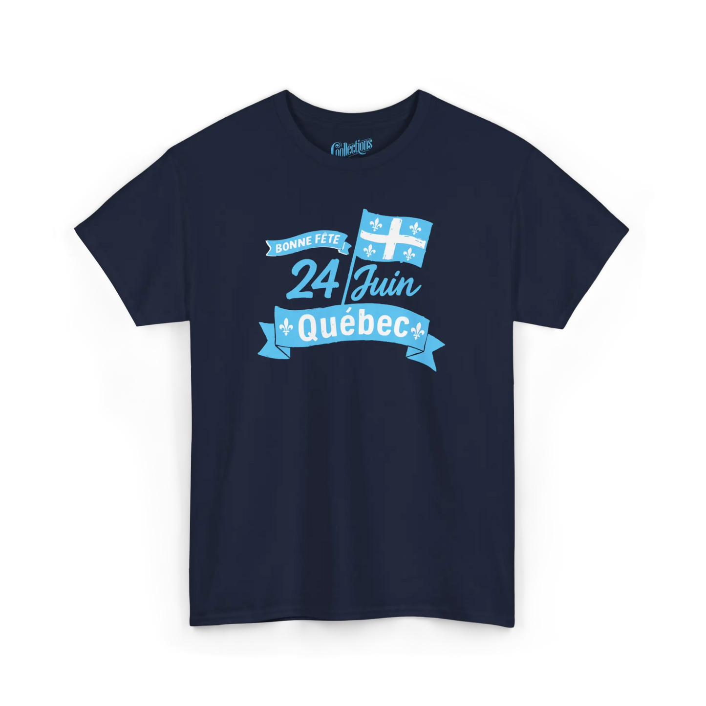 Fierté Québec - T-Shirt - T-shirt - Bonne Fête Québec - Marine / S / M