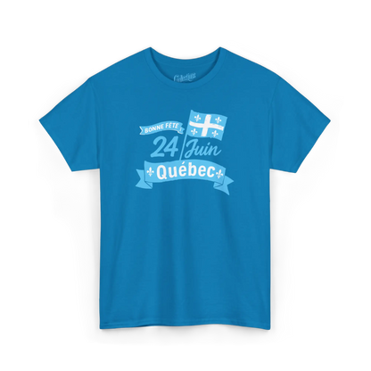 Fierté Québec - T-Shirt - T-shirt - Bonne Fête Québec - Saphire / S / M