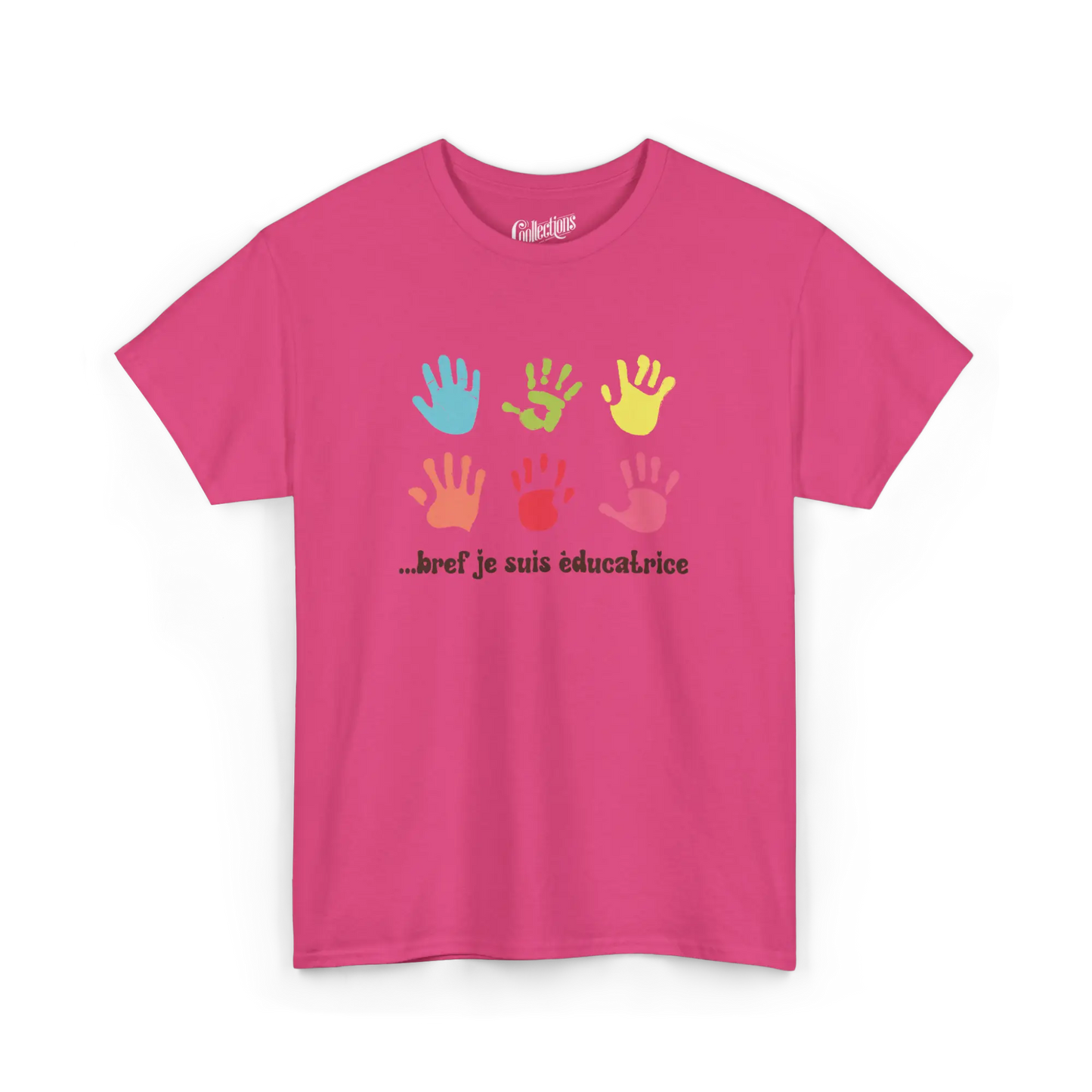 Vie d’Prof - T-Shirt - T-shirt -... bref je suis éducatrice - Fleur exotique / S / M