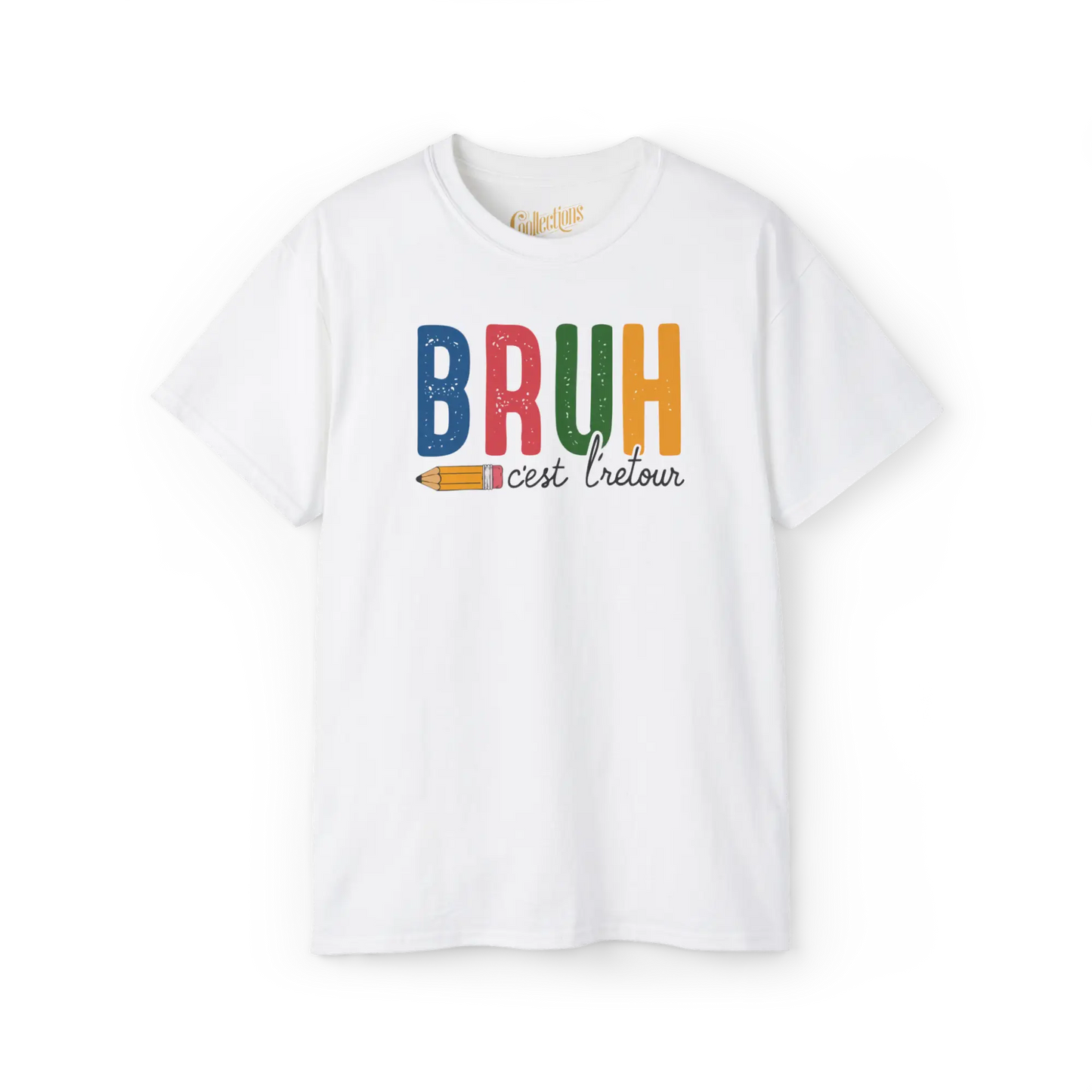 Vie d’Prof - T-Shirt - T-shirt - Bruh c’est l’retour! - Blanc / S / M