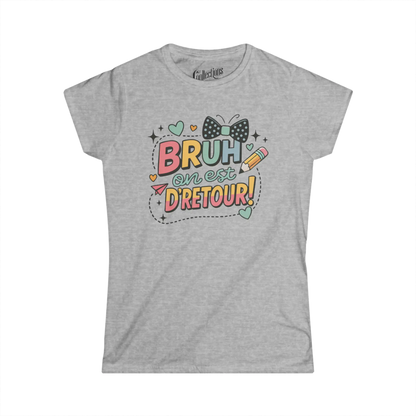 Vie d’Prof - T-Shirt - T-shirt - Bruh Mode École pour femme - Gris Sport / S / M