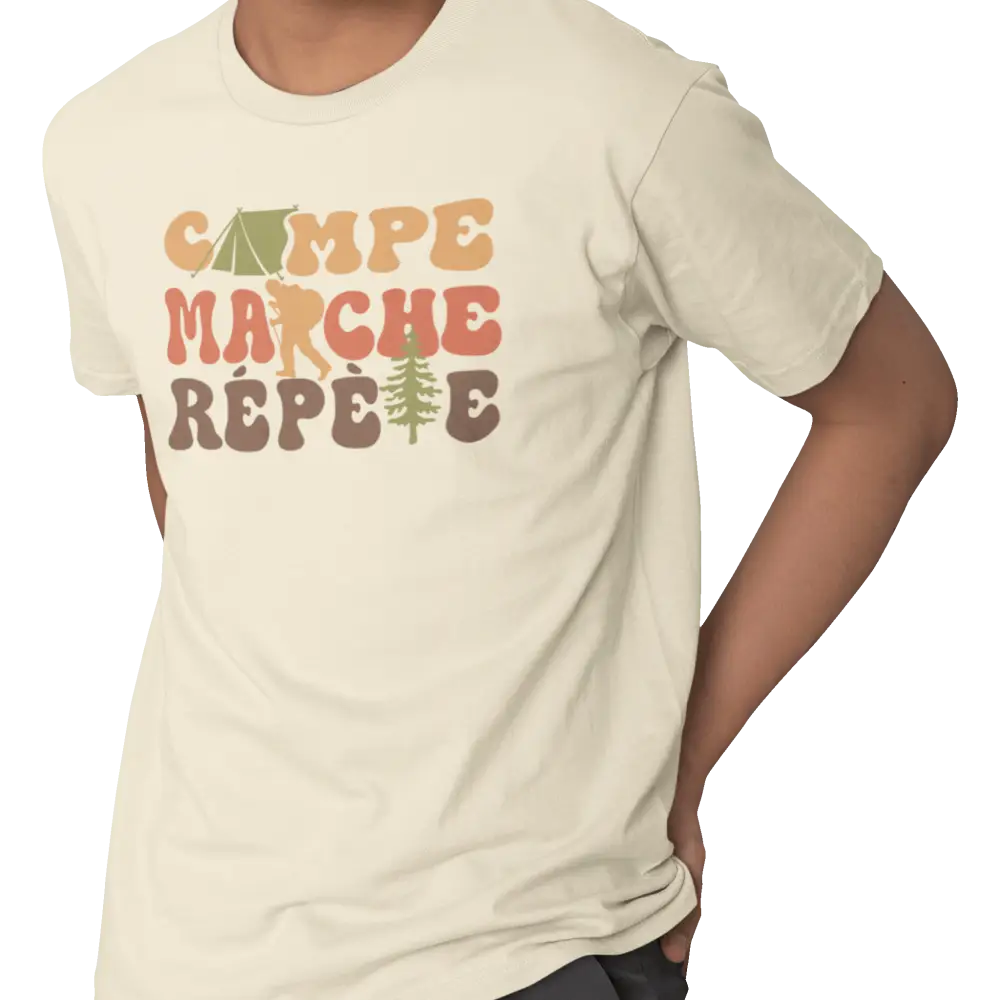 #camping - T-Shirt - T-Shirt - Campe Marche Répète