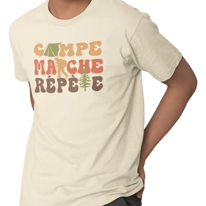 #camping - T-Shirt - T-Shirt - Campe Marche Répète